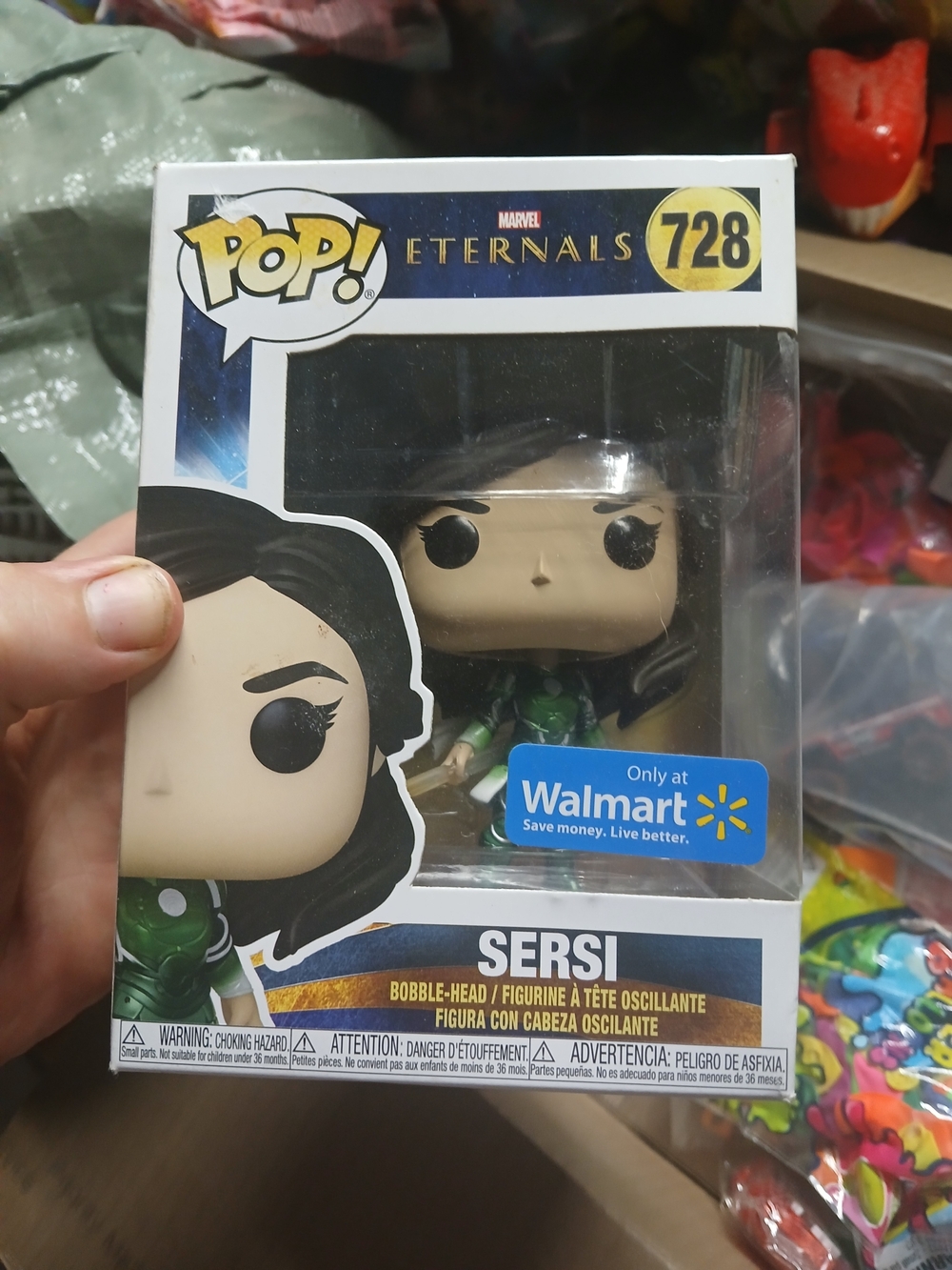 Funko Pop! Marvel Eternals Sersi #728 Green Vinyl Figure (Walmart Sticker)